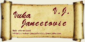 Vuka Jančetović vizit kartica